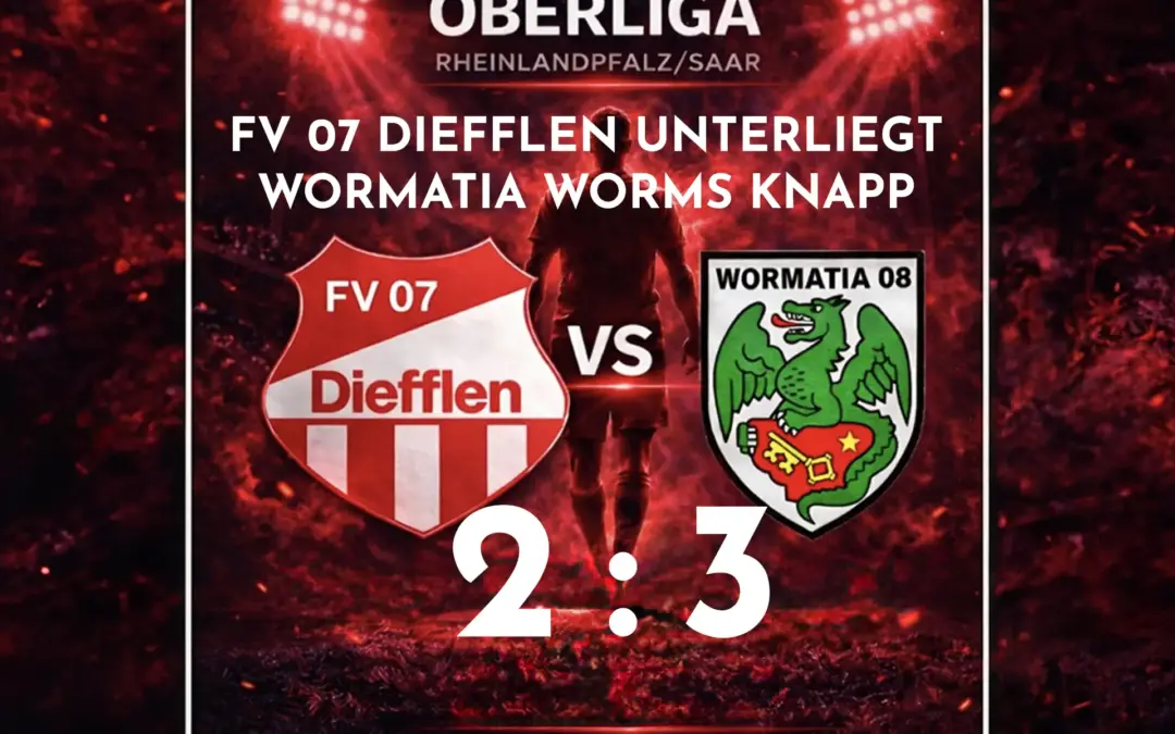 FV 07 Diefflen unterliegt Wormatia Worms knapp mit 2:3