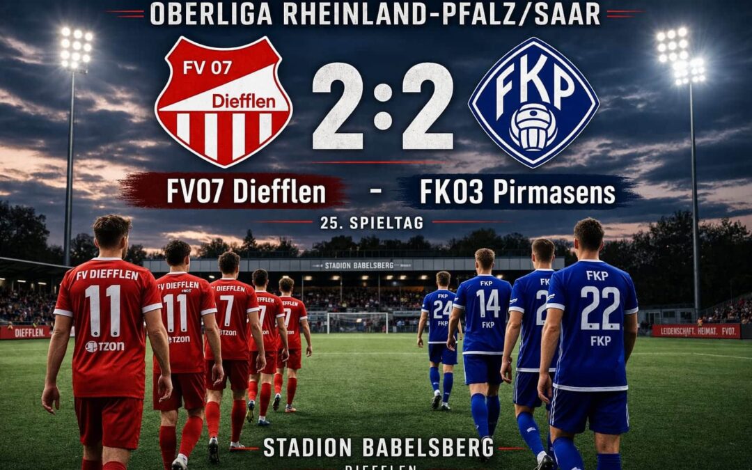 FV Diefflen Pirmasens Spielbericht: Später Ausgleich schockt Diefflen