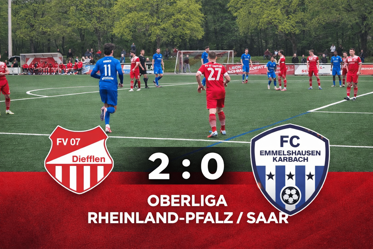Oberliga Rheinland-Pfalz Saar 2:0 FV07 Diefflen gegen Emmelshausen Karbach