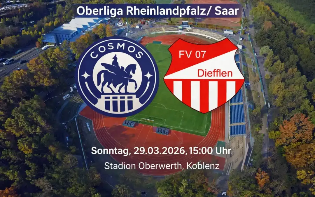Spielankündigung: FV 07 Diefflen will beim FC Cosmos Koblenz auswärts punkten