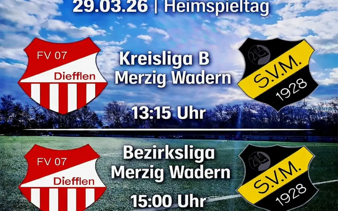 Heimspiel-Wochenende beim FV 07 Diefflen: Zweite und Dritte wollen nachlegen