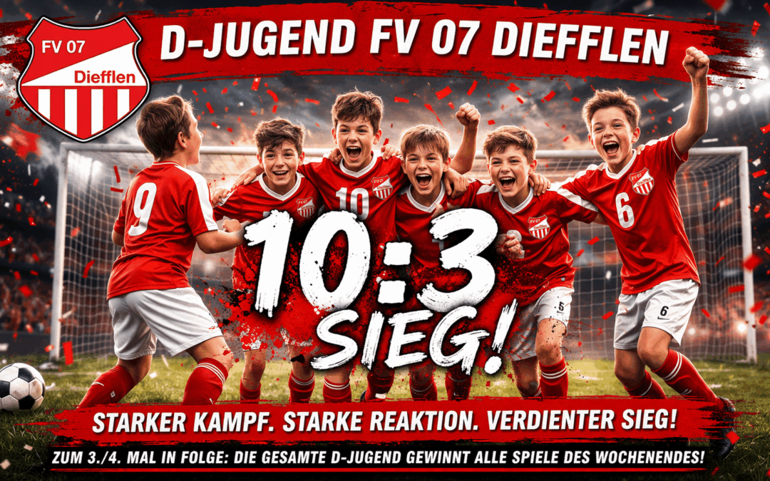 D-Jugend FV 07 Diefflen gewinnt torreich mit 10:3