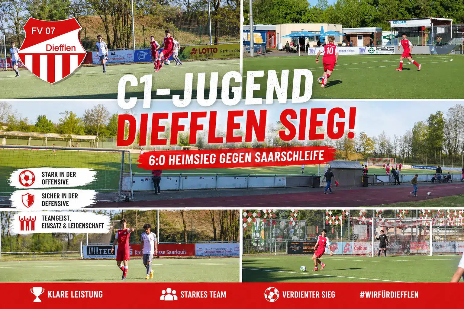 C1 Jugend Diefflen Sieg beim Heimspiel auf dem Babelsberg