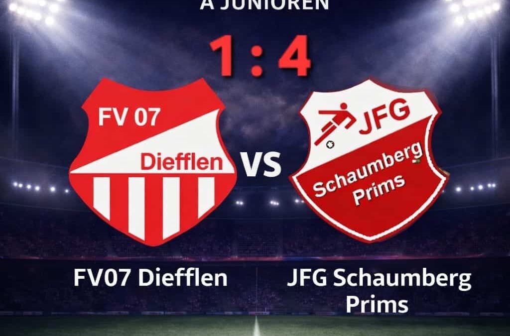 A-Junioren Diefflen Schaumberg – 1:4 im Halbfinale