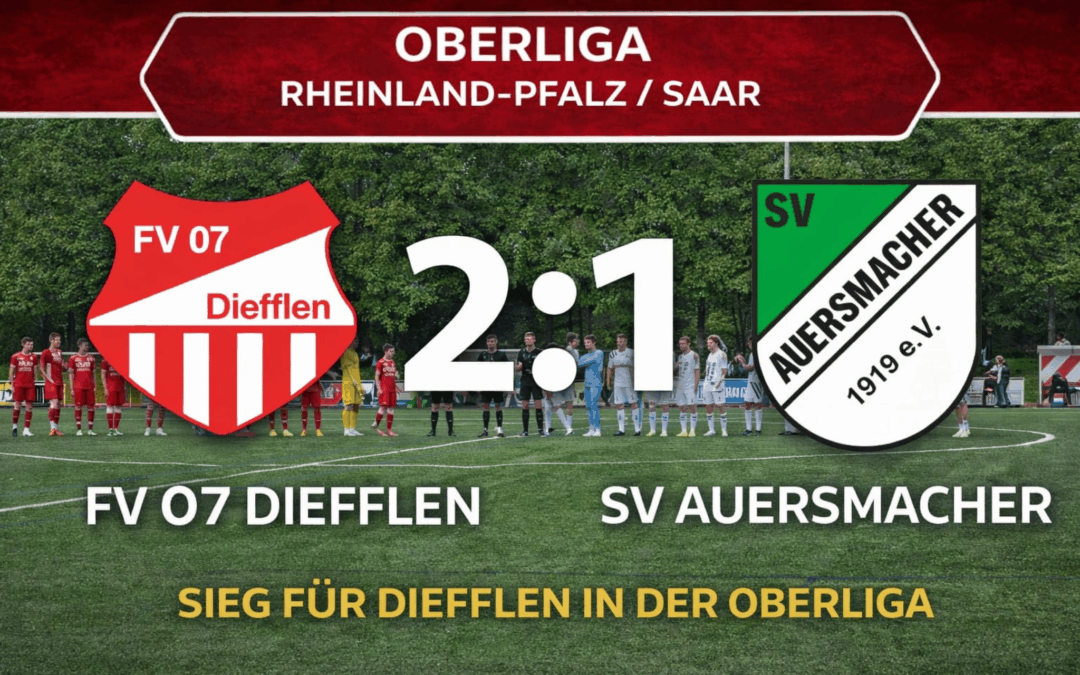 Spielbericht Diefflen Auersmacher – 2:1 Sieg & Tabelle
