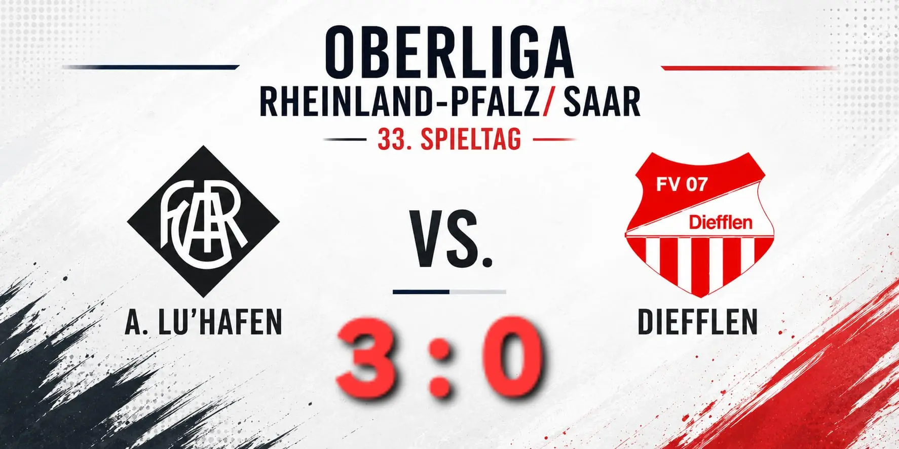 FV07 Diefflen Auswärtsniederlage in Ludwigshafen FV07 Diefflen Auswärtsniederlage bei Arminia Ludwigshafen am 33. Spieltag