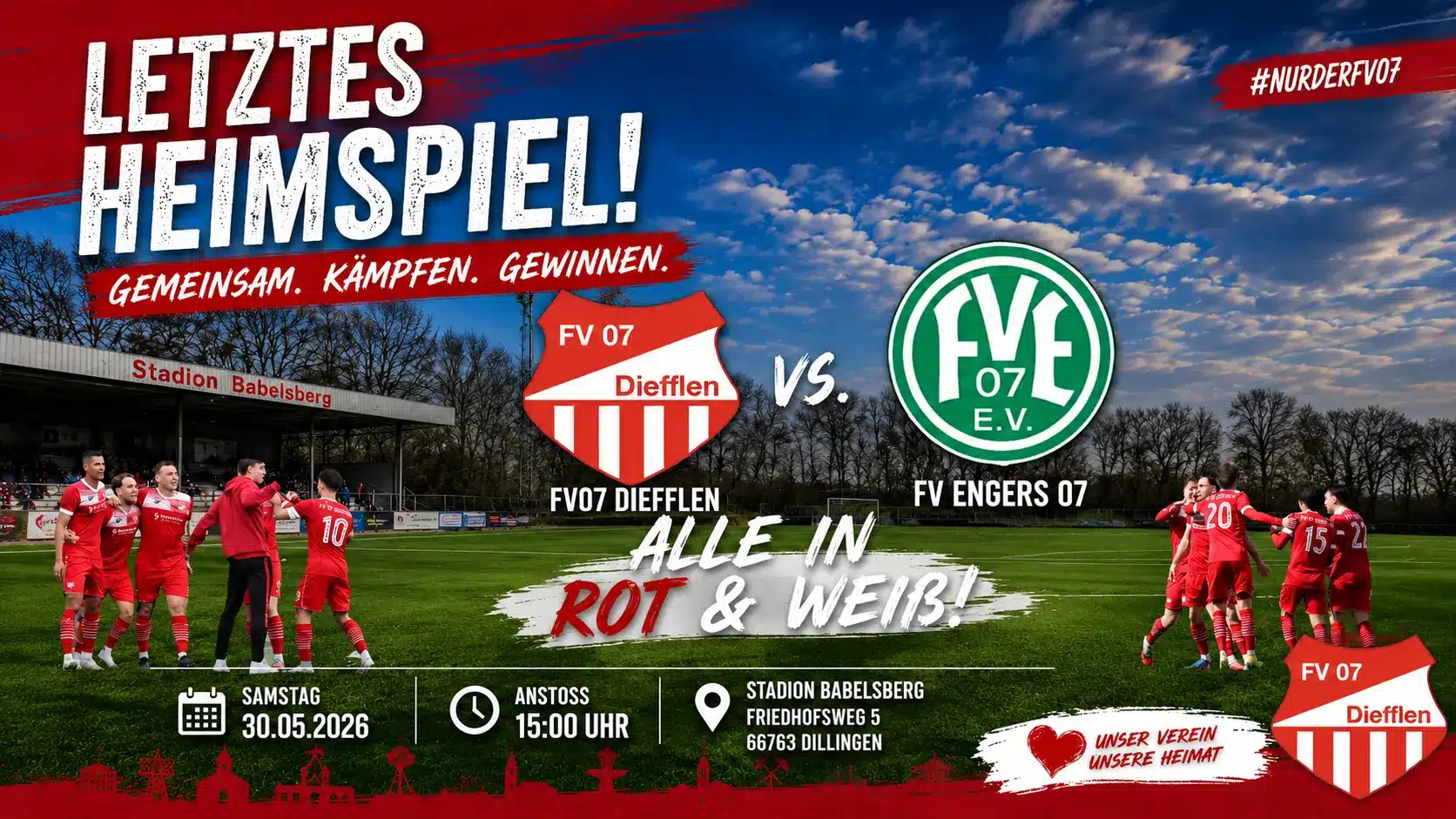 FV07 Diefflen gegen FV Engers 07 FV07 Diefflen Heimspiel gegen FV Engers 07 im Stadion Babelsberg