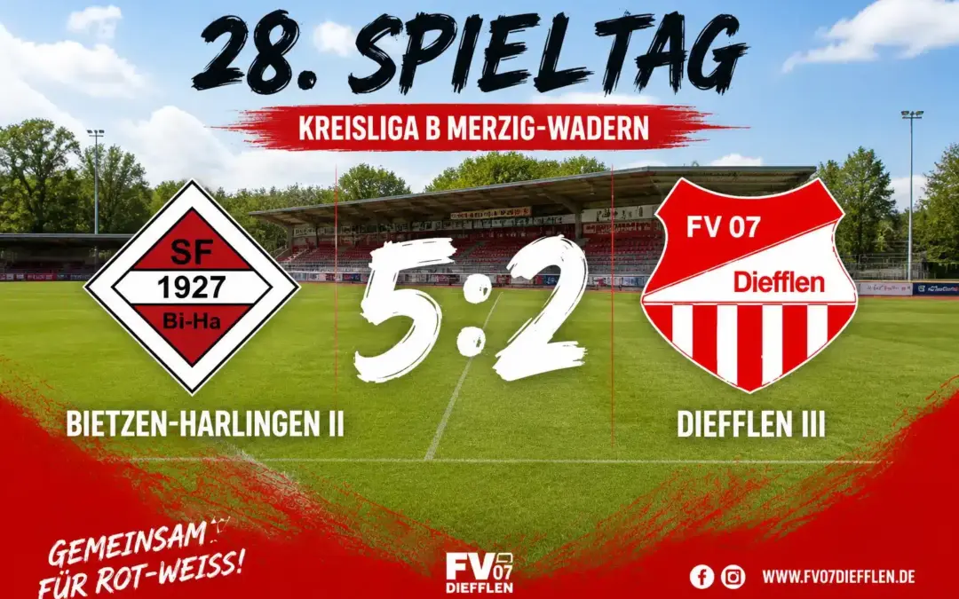 FV07 Diefflen Bietzen-Harlingen: Diefflen III verliert 2:5