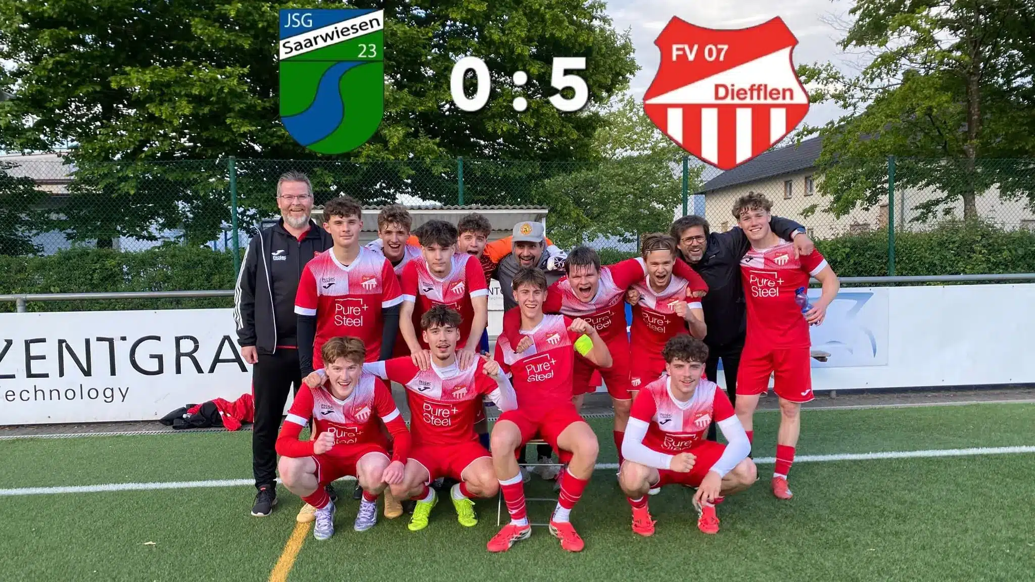 FV07 Diefflen bei Saarwiesen nach dem 5 zu 0 Auswärtssieg