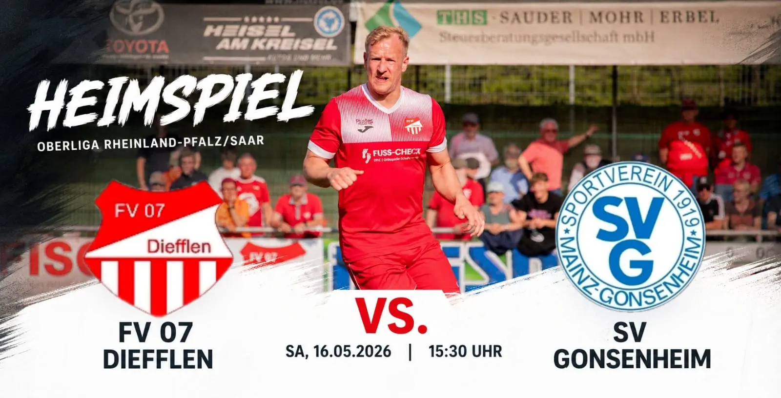 FV07 Diefflen gegen SV Gonsenheim im Heimspiel der Oberliga Rheinland-Pfalz/Saar auf dem Babelsberg