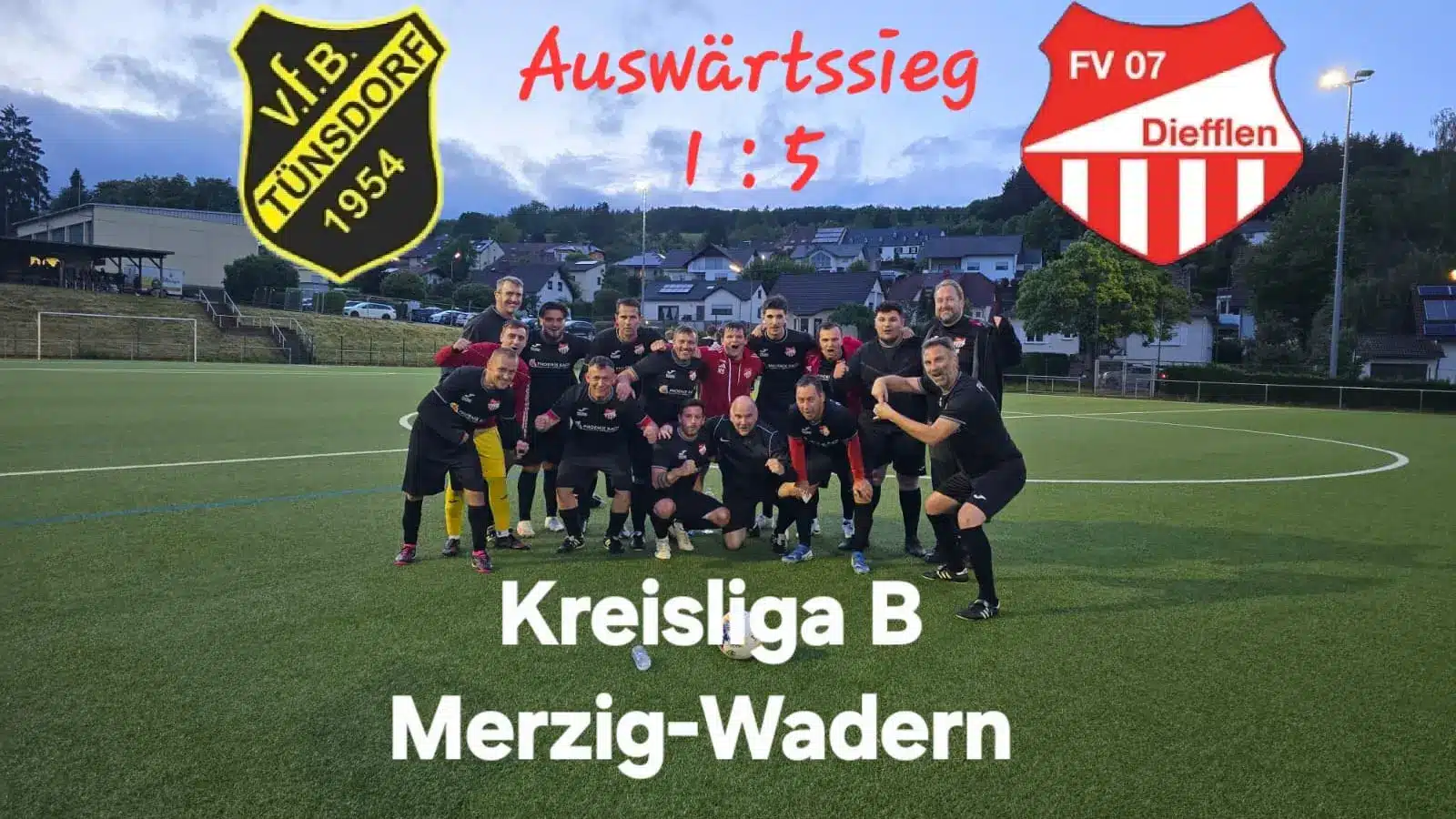 FV07 Diefflen III feiert 5:1 Auswärtssieg beim VfB Tünsdorf II
