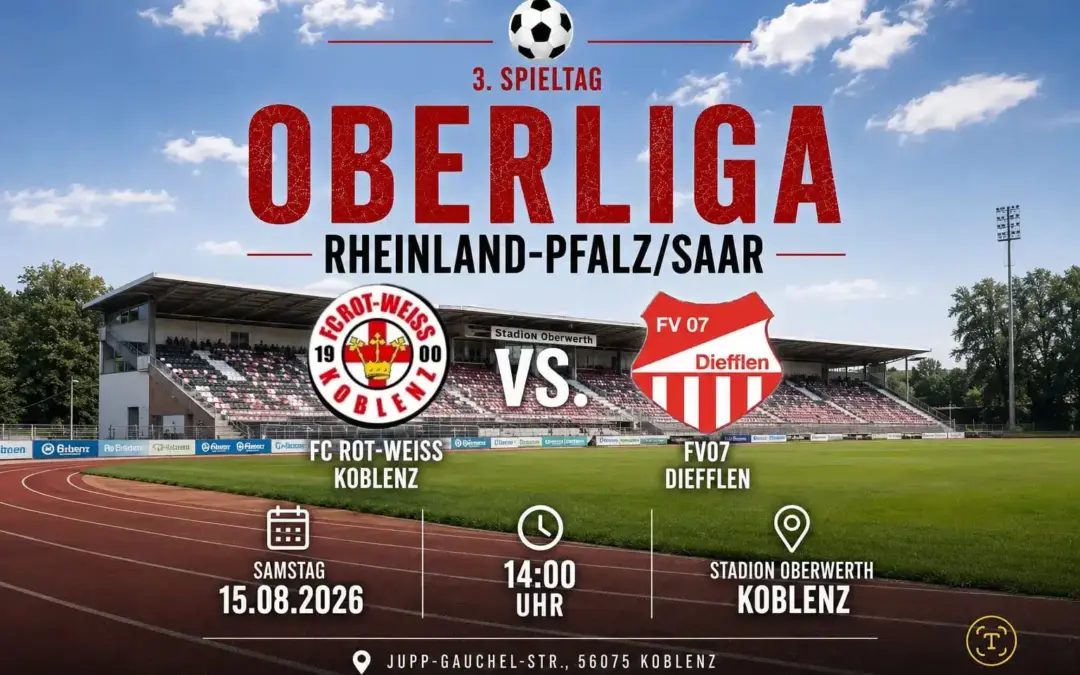 FV07 Diefflen Koblenz: 3. Spieltag der Oberliga